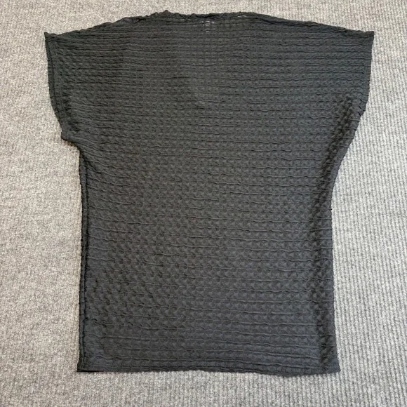 Jordan Taylor Black Textured Cover Up V Neck Shirt Beach Women's Medium - Picture 7 of 8
